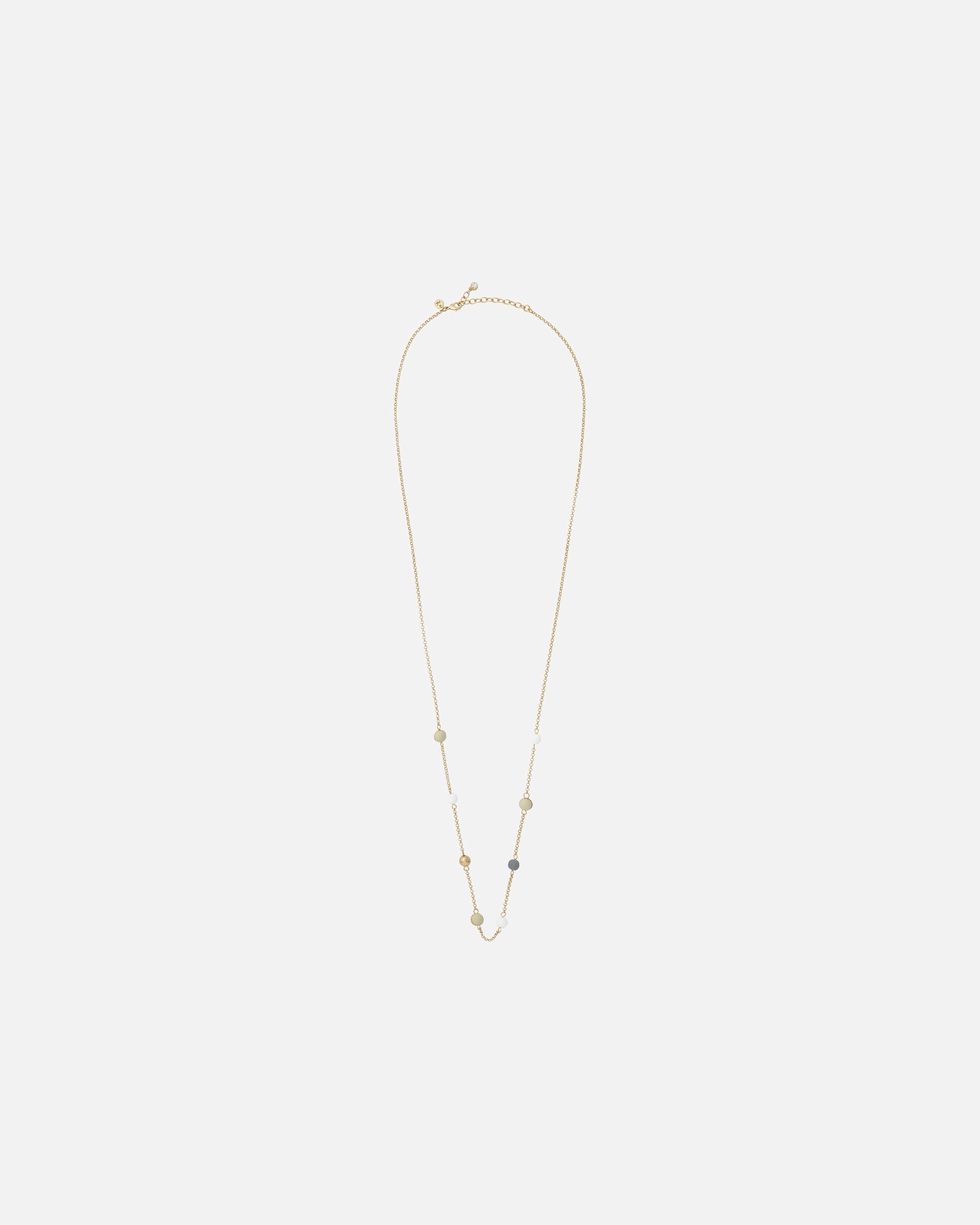 Halskette für Weiblich A&C Oslo – Nordic Design Jewellery Default Brand Line Kette Mit Anhänger 'White Dreams' gold