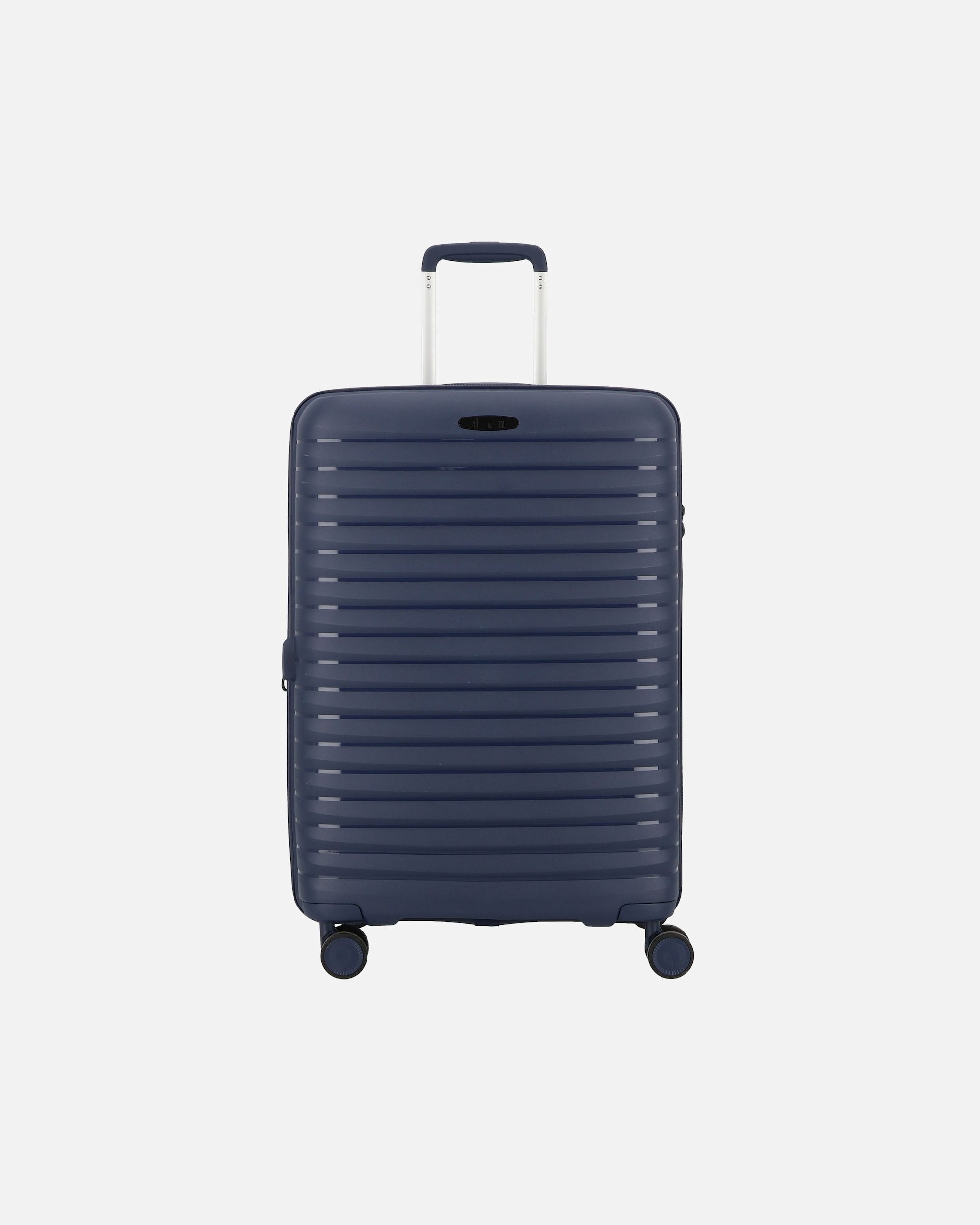 Koffer für Männlich d & n Travel Line 4500 4 Rollen Trolley M 65 cm mit Dehnfalte darkblue