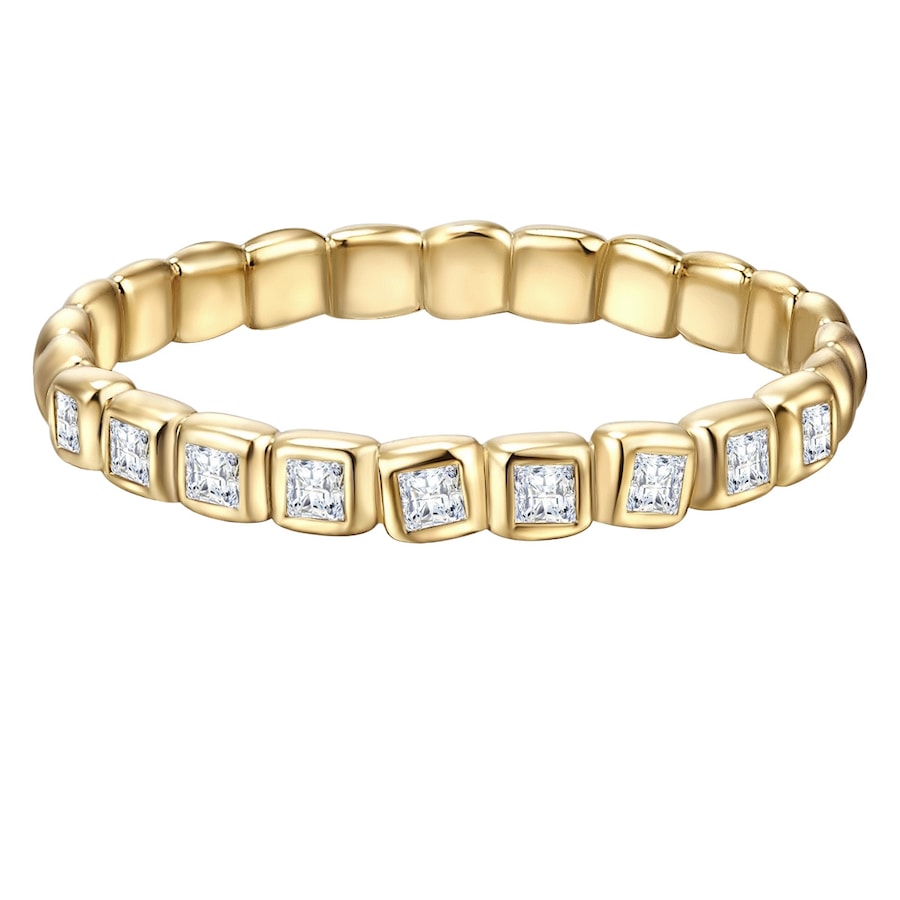 Glanzstücke München Ring aus Sterling Silber in gelbgold mit Zirkonia 54 Damen