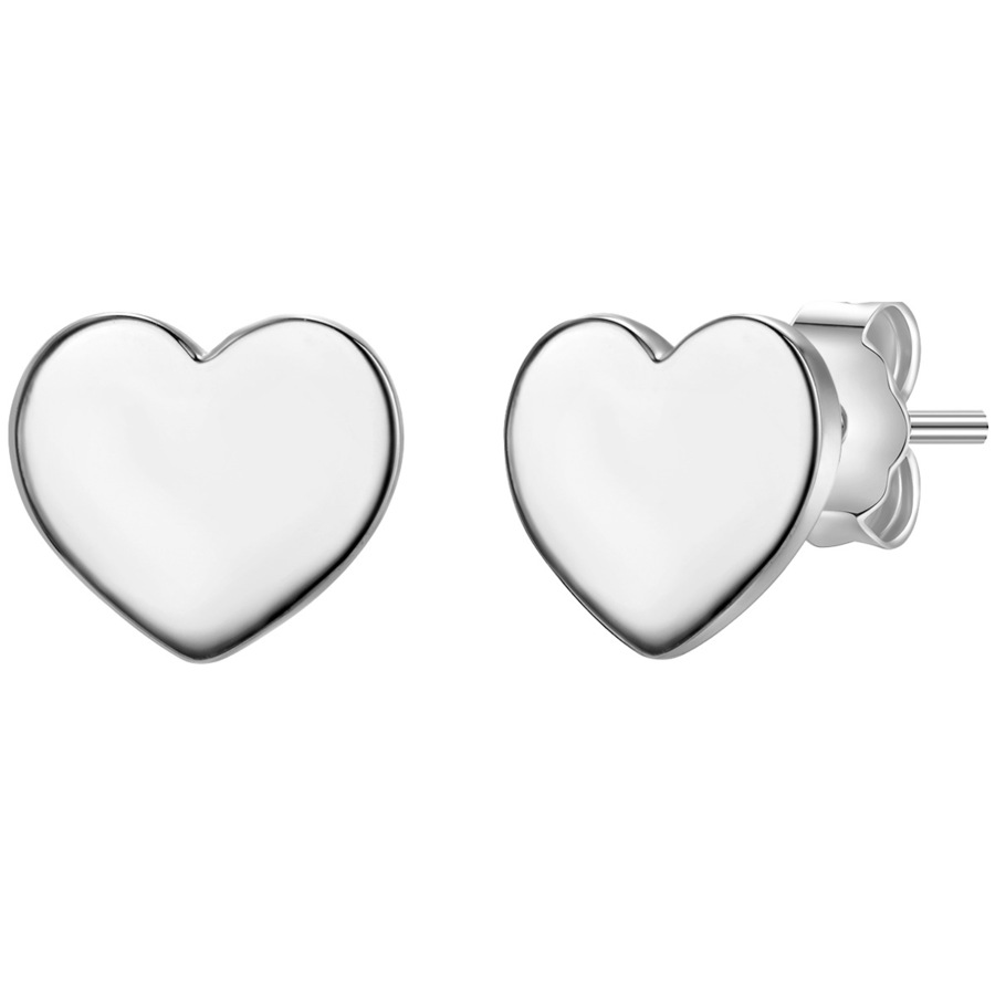 Glanzstücke München Ohrstecker Herz Sterling Silber in Roségold 6,9 mm Damen