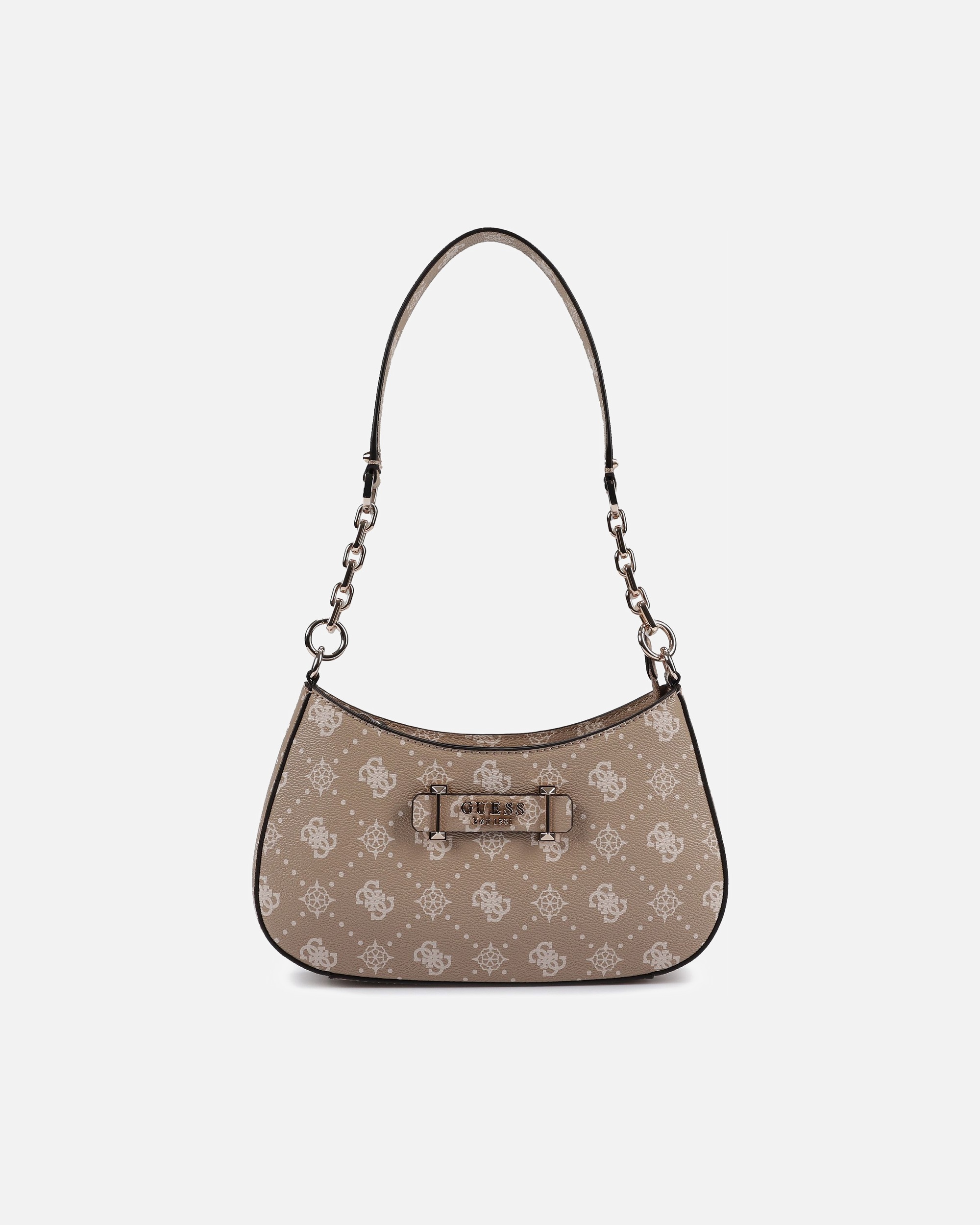 Clutch für Weiblich Guess Carrie Schultertasche biscotti logo