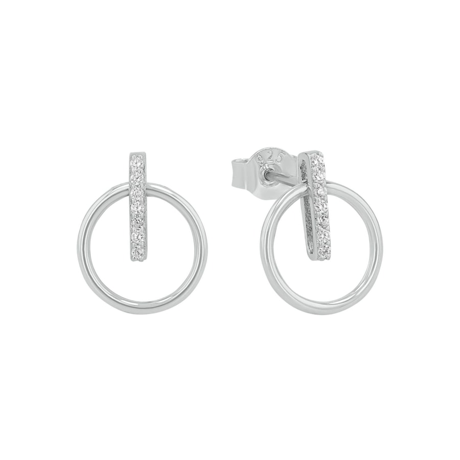 amor Ohrstecker silber Weiss Damen
