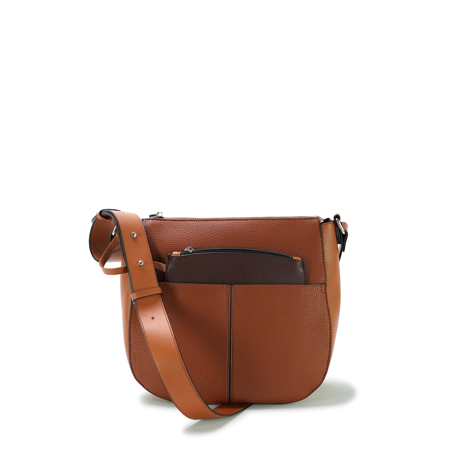 HARPA Umhängetasche inklusive kleiner Kosmetiktasche braun