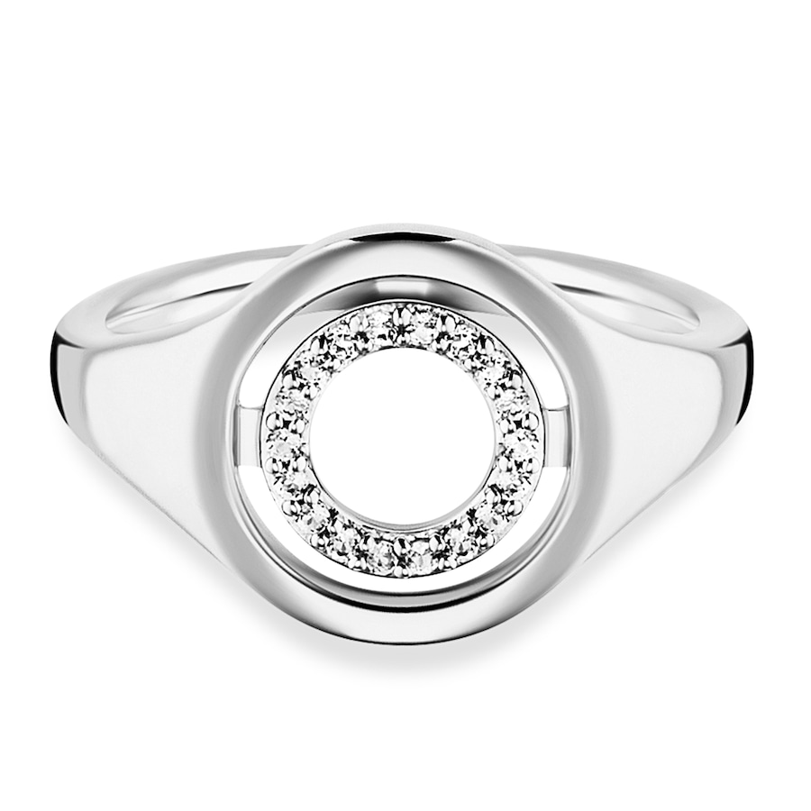 caï Ring 925/- Sterling Silber Topas weiß 0,096ct. 054 (17,2) Damen