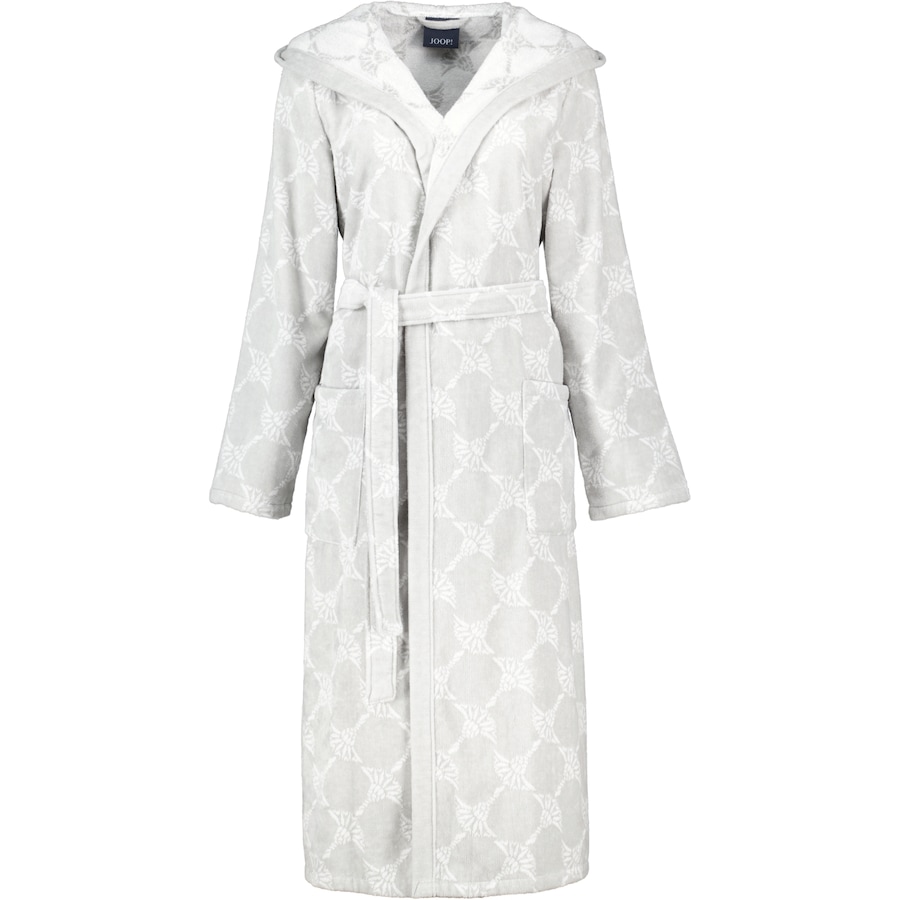 JOOP! Bademäntel Damen Kapuze Cornflower 1646 silber - 76 XL