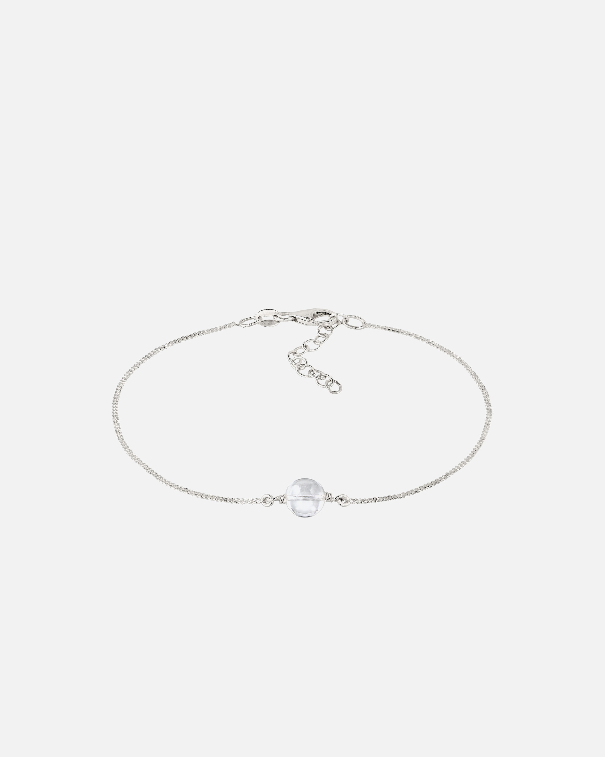 Armband für Weiblich Elli Steine Kreis Bergkristall Transparent 925 Sterling Silber 16