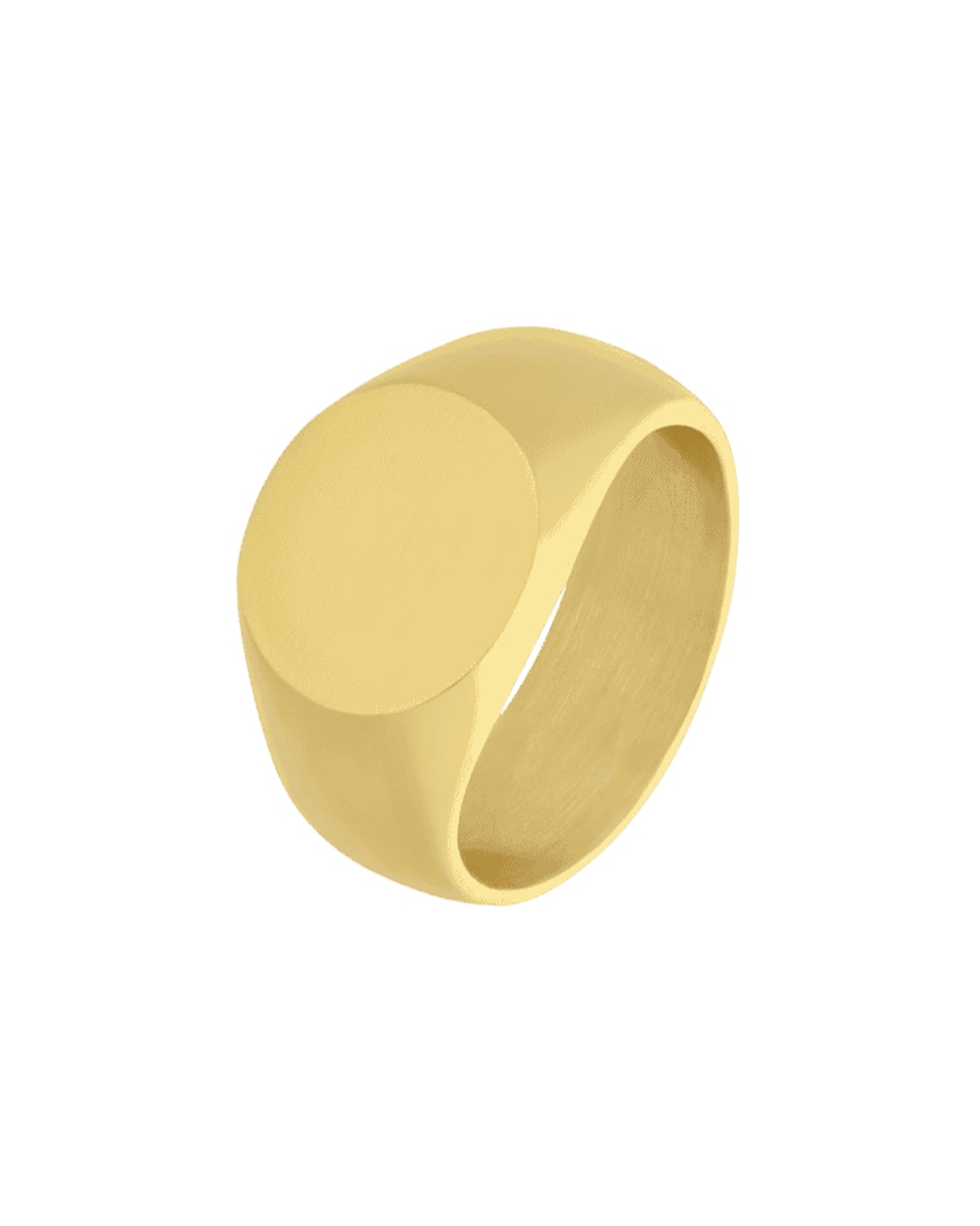 Lucardi Ringe Stahl - goldfarbig 69mm Herren