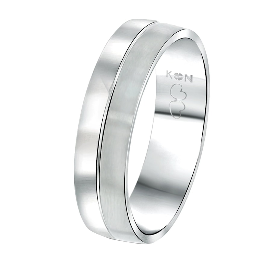 Lucardi Ringe 'Rome' Stahl - silbern 68mm Herren
