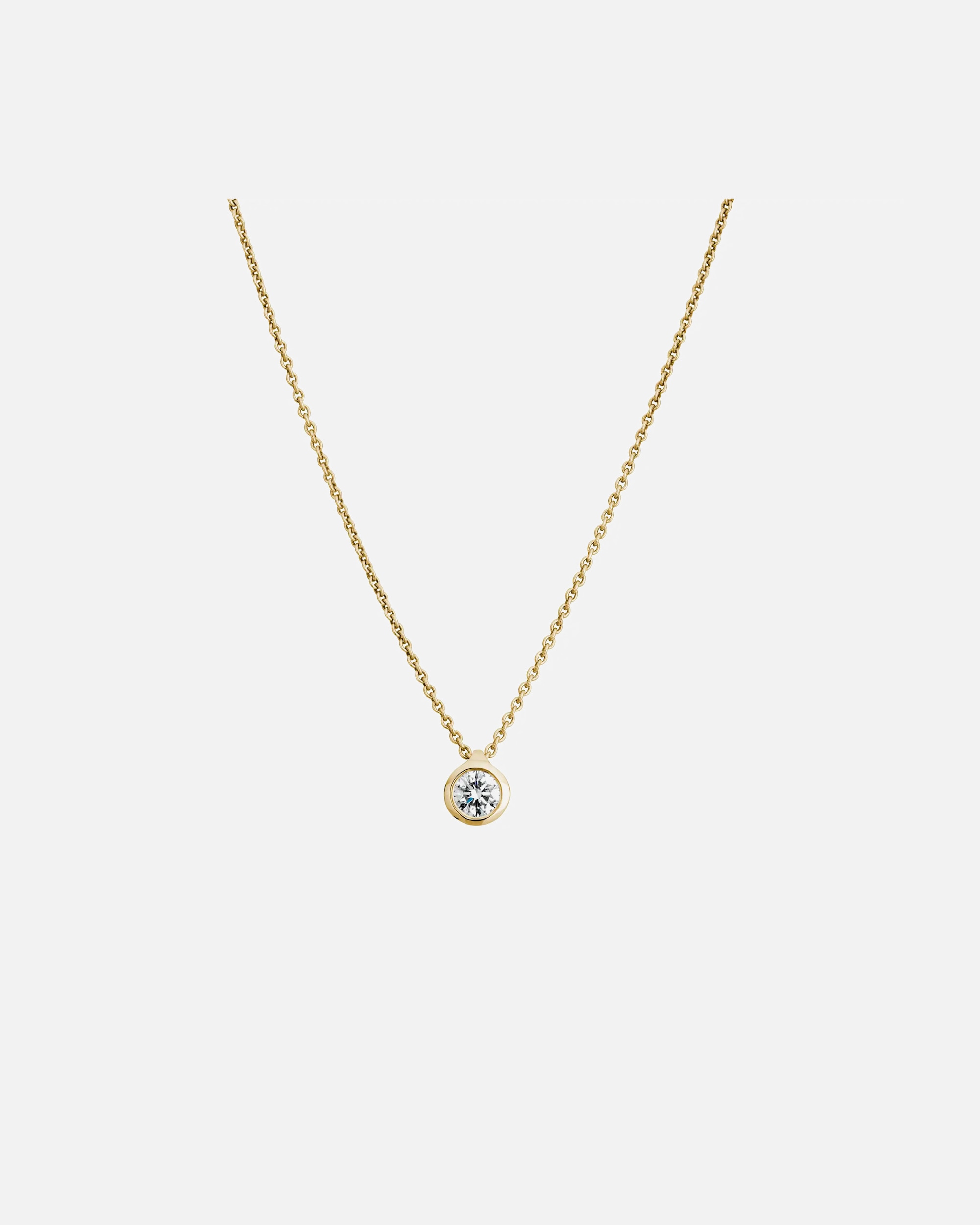 Halskette für Weiblich Lyomi Default Brand Line Collier 585/- Gold Diamant Lab Grown weiß 0,25ct. gelb vergoldet