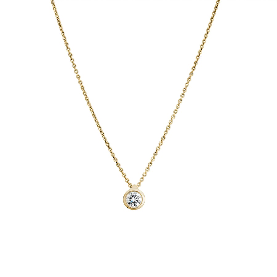 Lyomi Collier 585/- Gold Diamant Lab Grown weiß 0,25ct. gelb vergoldet Damen