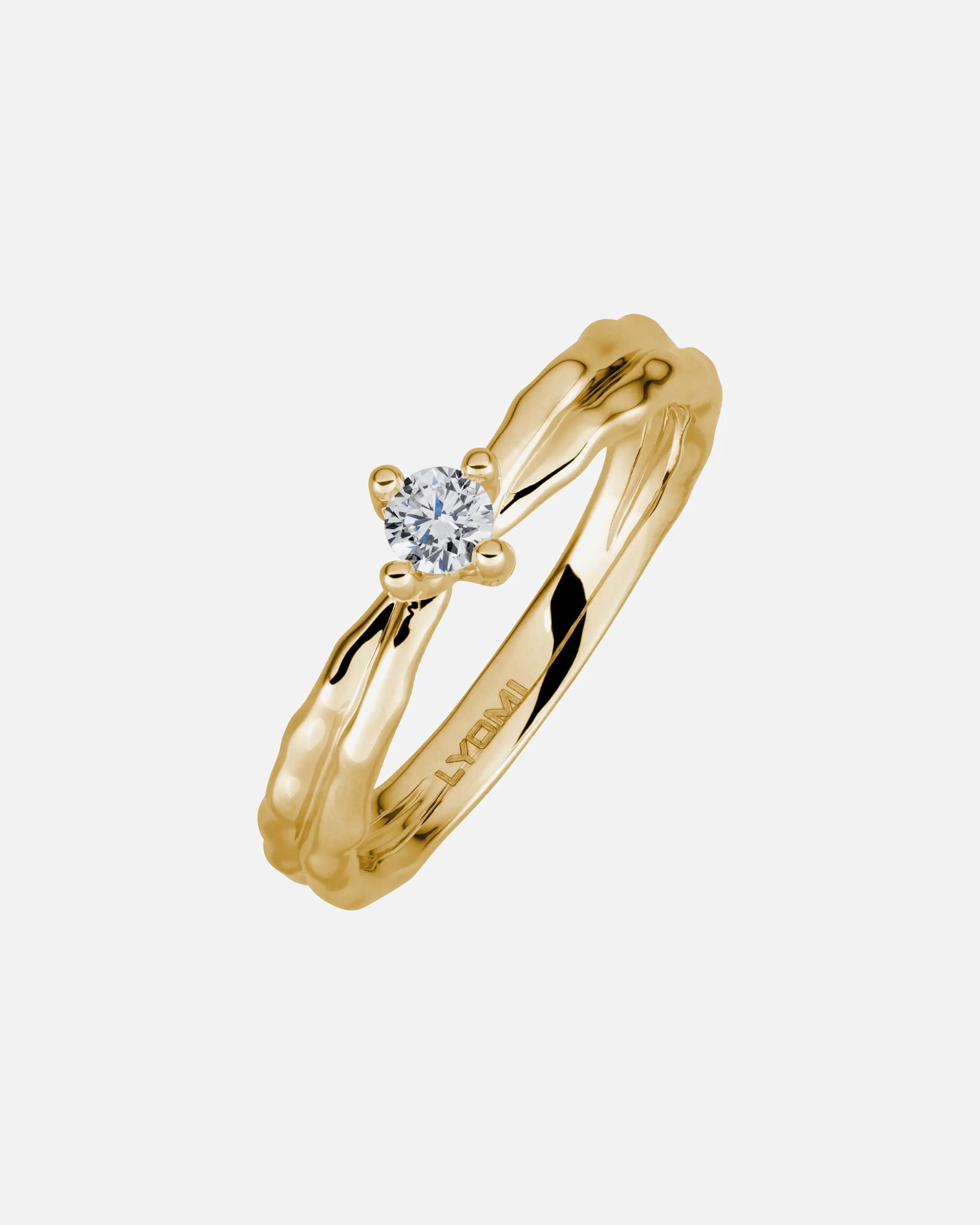 Ring für Weiblich Lyomi Default Brand Line Ring 585/- Gold Diamant Lab Grown weiß 0,15ct. 050 (15,9)