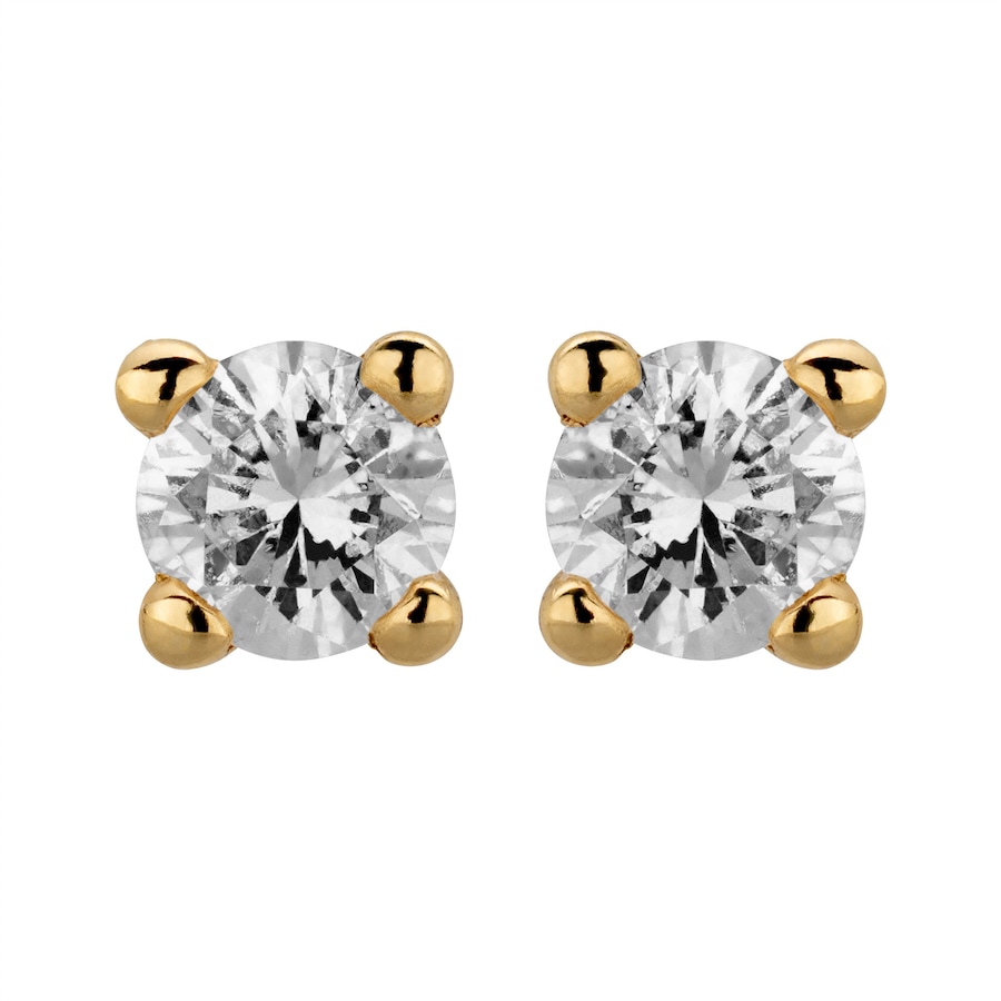 Orolino Ohrstecker 585/- Gold Brillant weiß 0,10 ct. gelb vergoldet Damen