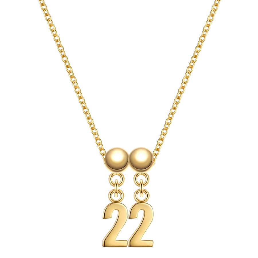 Glanzstücke München Schmuckset Zahl 22 aus Sterling Silber in Gelbdold 45,0 cm Damen