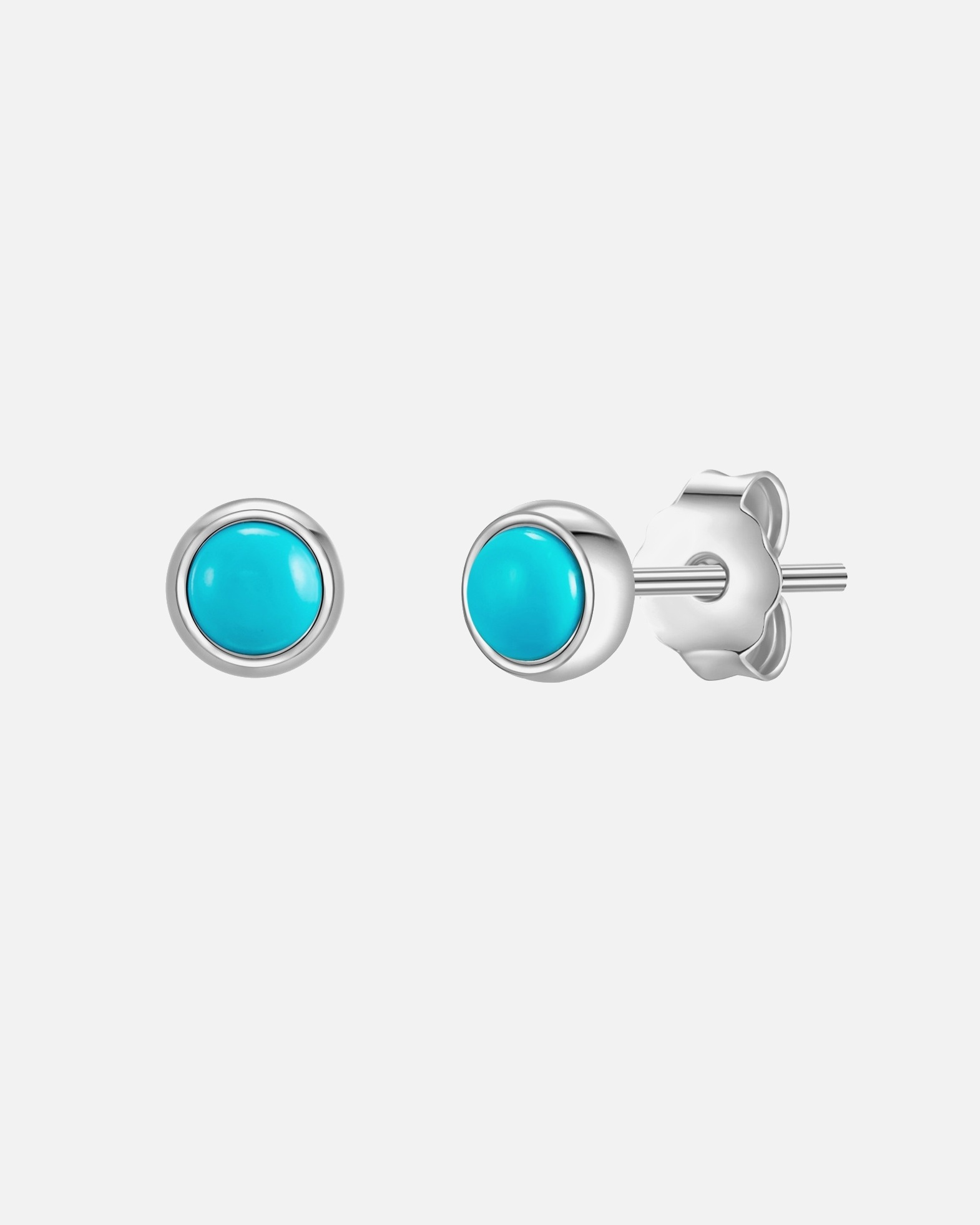 Ohrringe für Weiblich Glanzstücke München Ohrstecker Sterling Silber Türkis (rek.) 4,3 mm