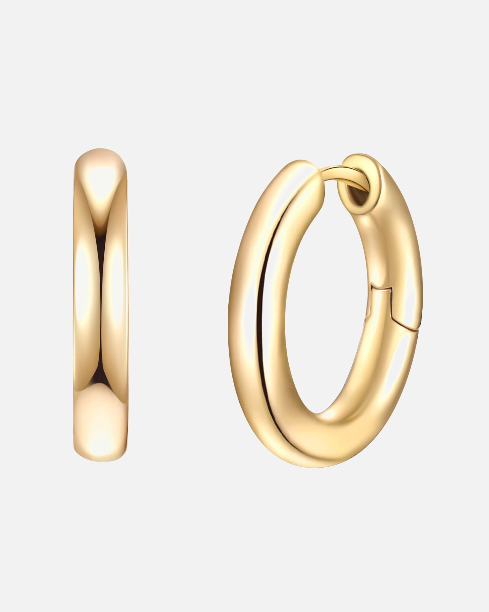 Creolen für Weiblich Yokoamii Creolen Metall-Legierung in Gelbgold 17,4 mm