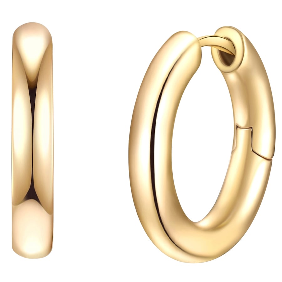 Yokoamii Creolen Metall-Legierung in Gelbgold 17,4 mm Damen