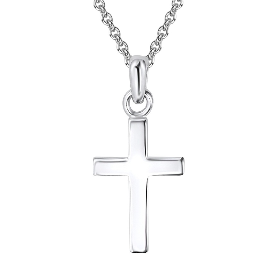 Rafaela Donata Halskette Kreuz Sterling Silber in 42,0 cm Basiskette + 5,0 Verlängerung Damen