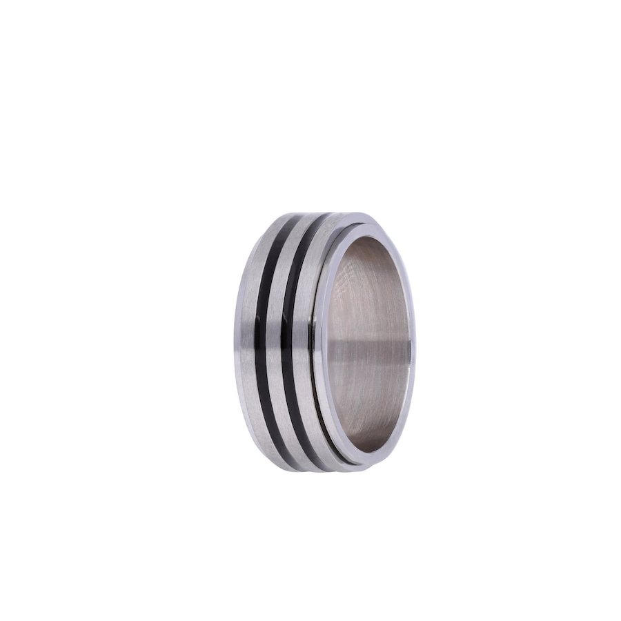 Lucardi Ringe Stahl - silbern 57mm Herren