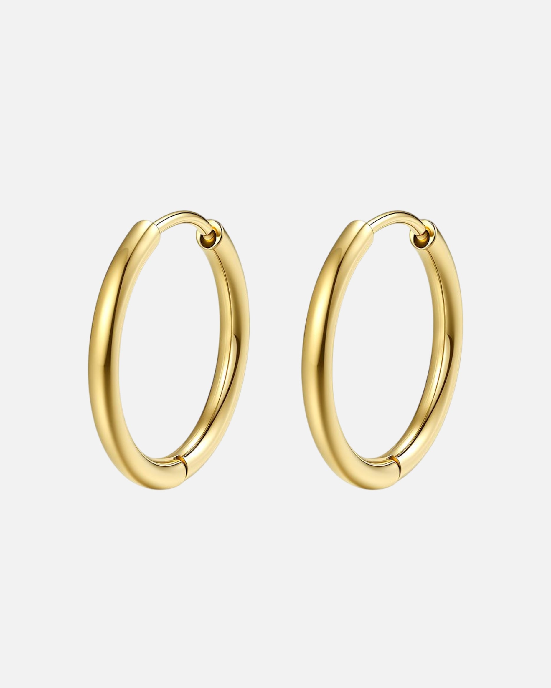 Ohrringe für Weiblich Hey Happiness Default Brand Line Klassische Creolen – 18 K vergoldet & wasserfest 14 mm