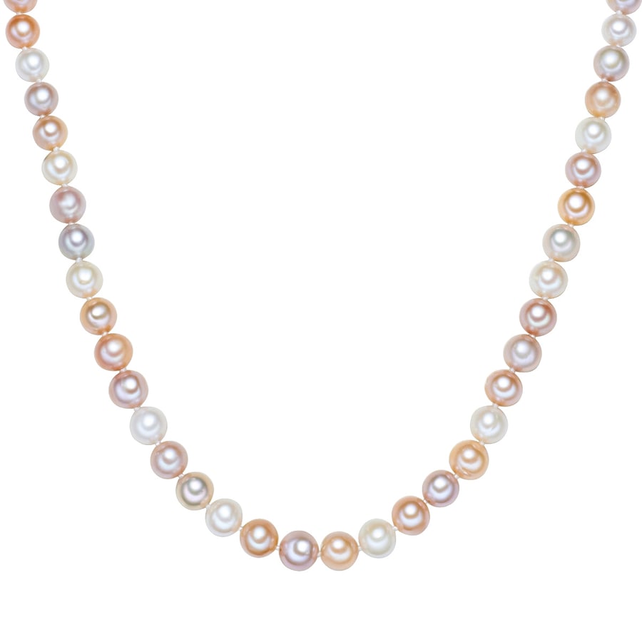 Valero Pearls Perlen-Kette aus Perlseide in Multicolor mit Süßwasser-Zuchtperle 70 cm Damen