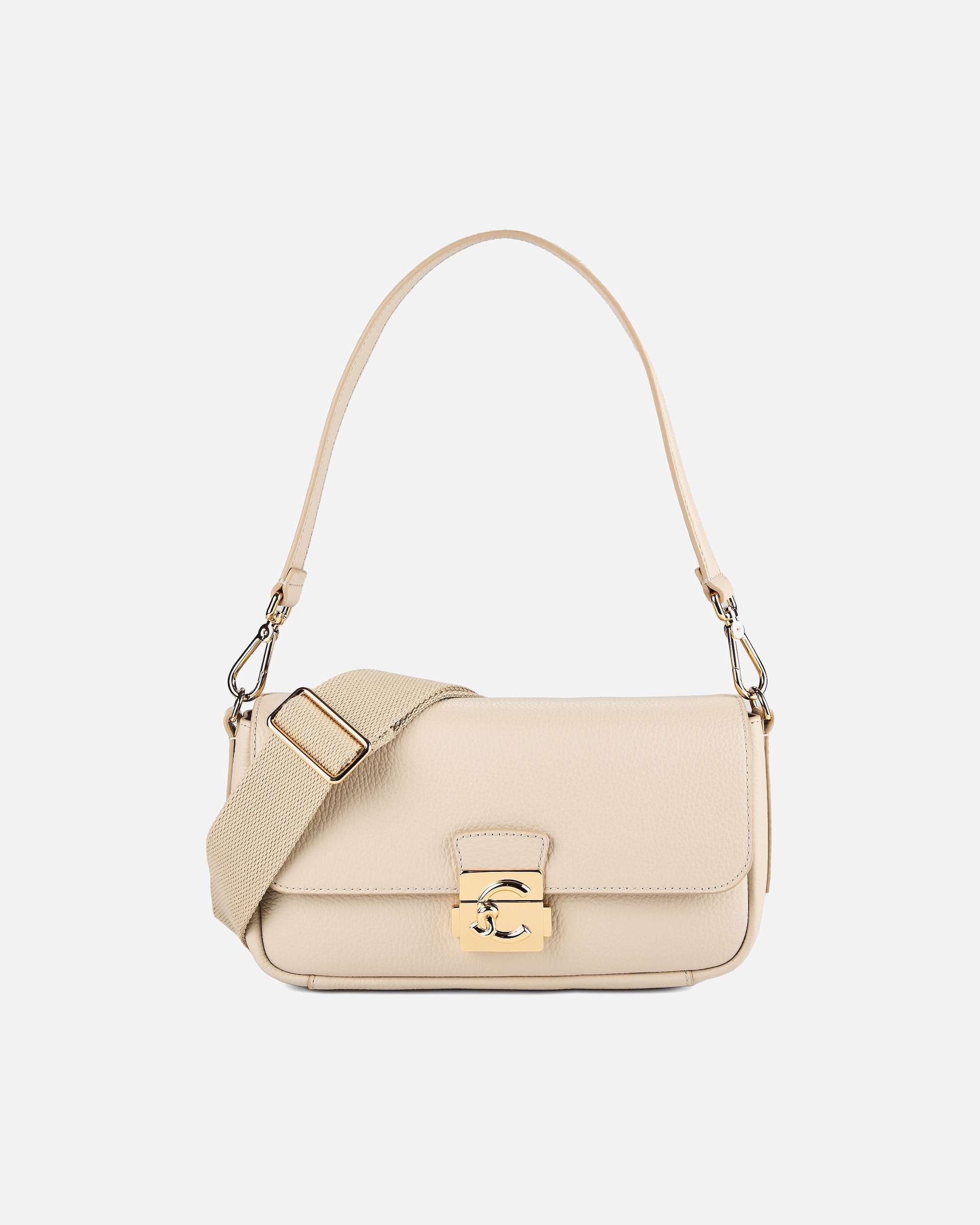 Umhängetasche für Weiblich Coccinelle C-Me Lock Schultertasche sandshell