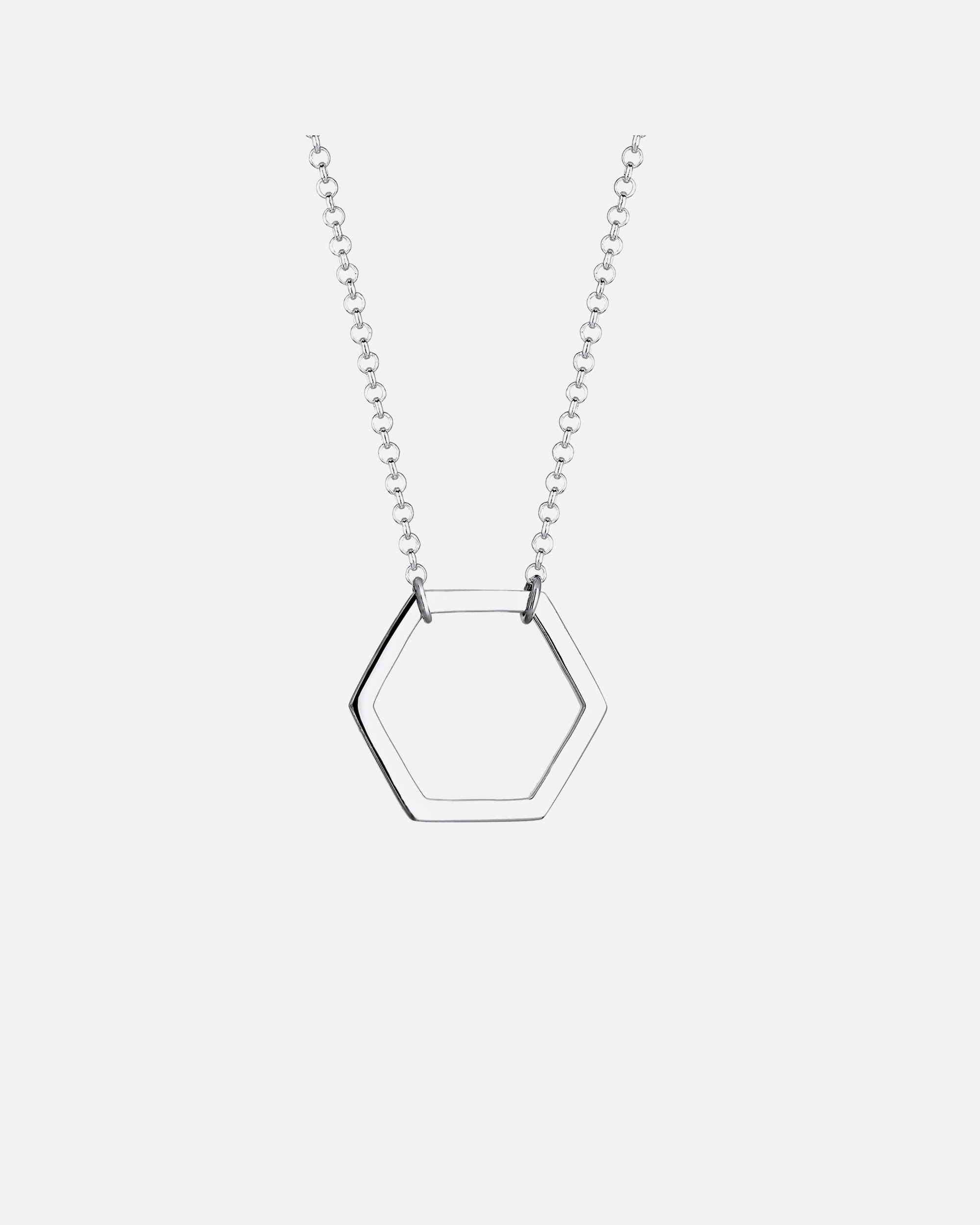 Halskette für Weiblich Elli Hexagon Geo Minimal 925 Sterling Silber 45