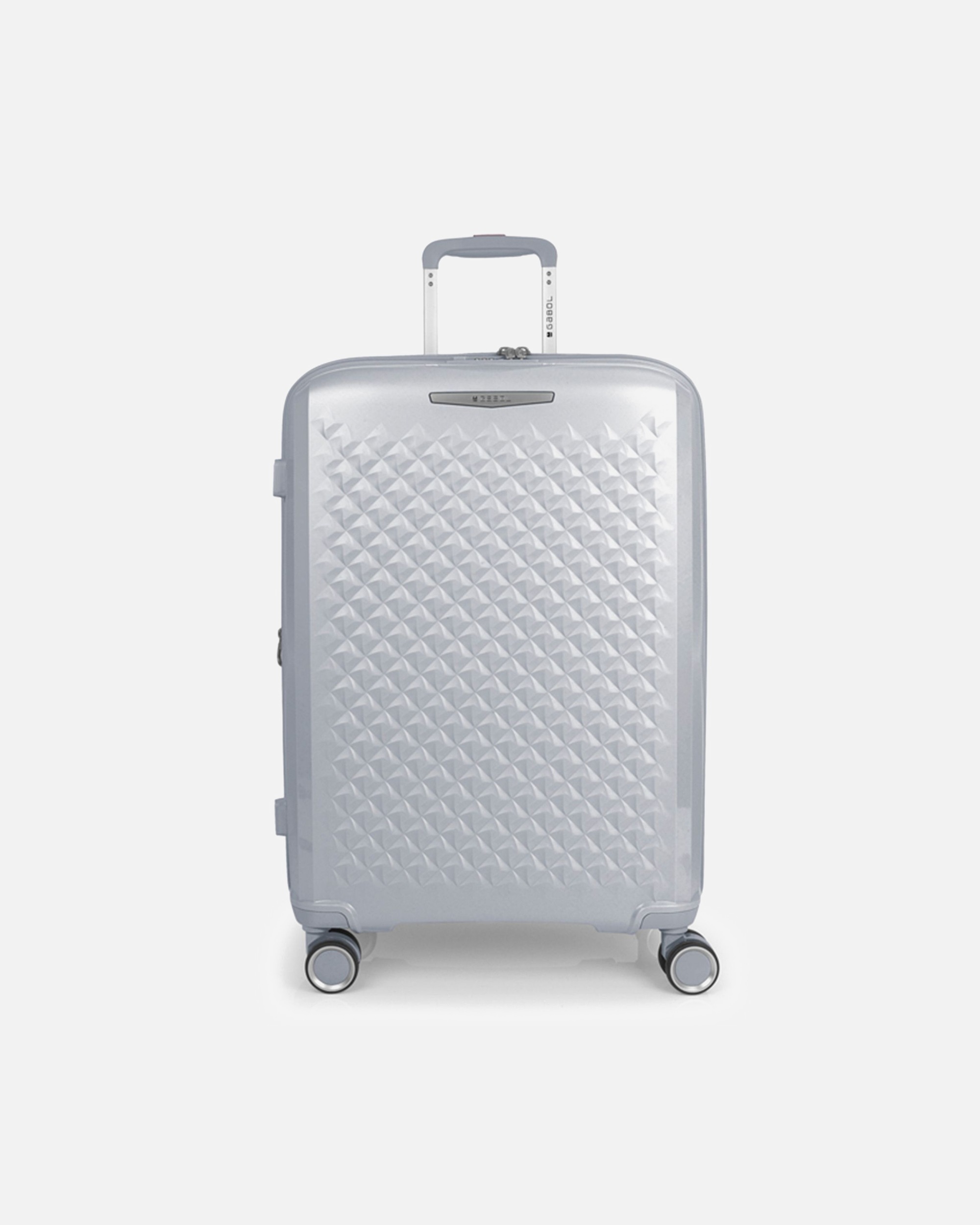 Koffer für Männlich Gabol Queens 4 Rollen Trolley M 64.5 cm mit Dehnfalte plata