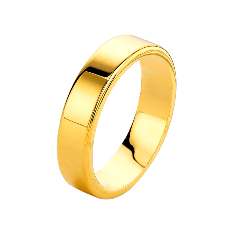 Lucardi Ringe 'Marrakech' Stahl Gold - 72mm Herren