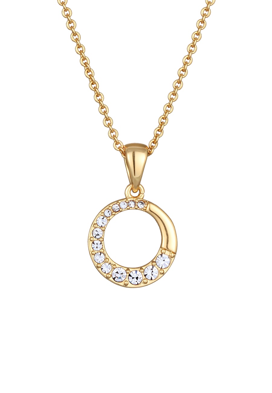 Elli Kreis Rund Kristalle goldfarben Damen