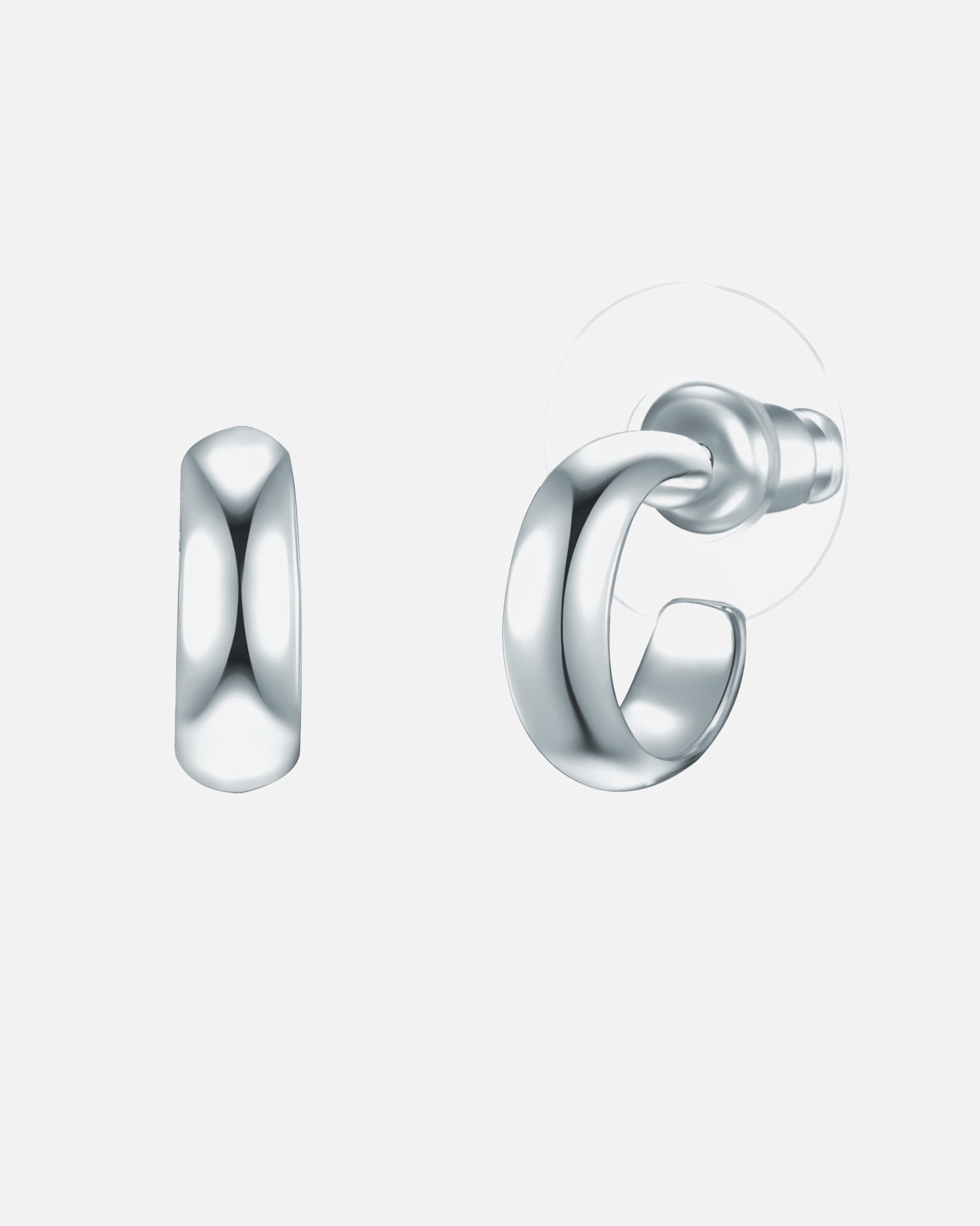 Creolen für Weiblich Lulu & Jane Creolen Metall-Legierung in Silber 11,7 mm
