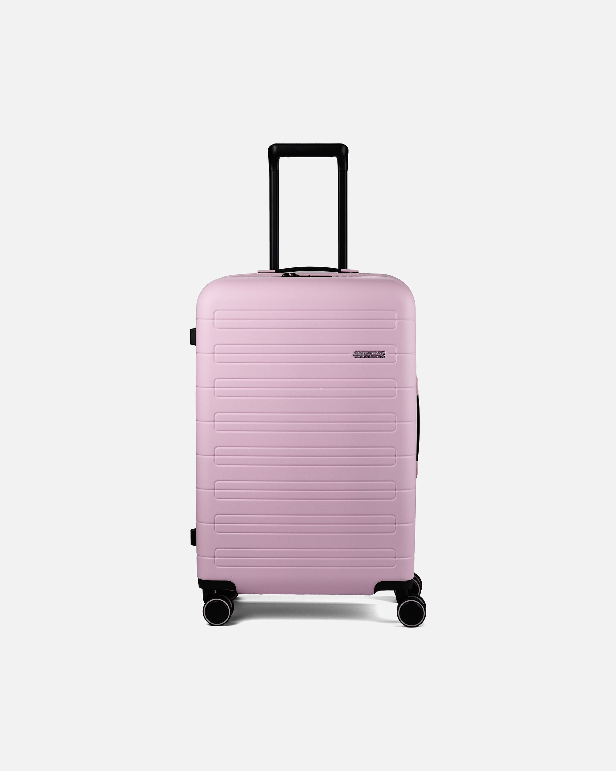 Trolley für Männlich American Tourister Novastream 4 Rollen Trolley 67 cm mit Dehnfalte soft pink