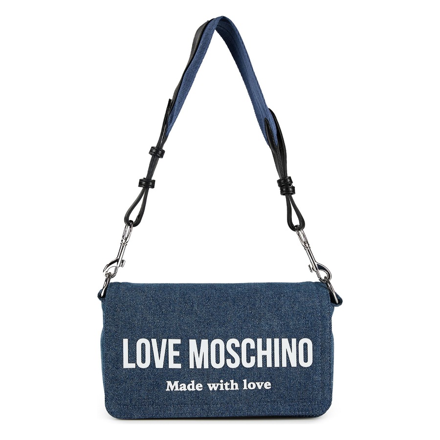 Love Moschino Denim Signature Schultertasche denim Damen