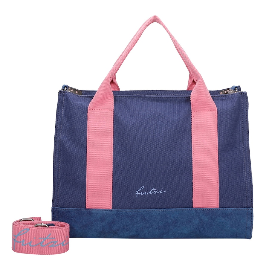 Fritzi aus Preußen Shopper Canvas Tote Bag mit verstell- und abnehmbarem Schulter-Riemen navy Violett Damen