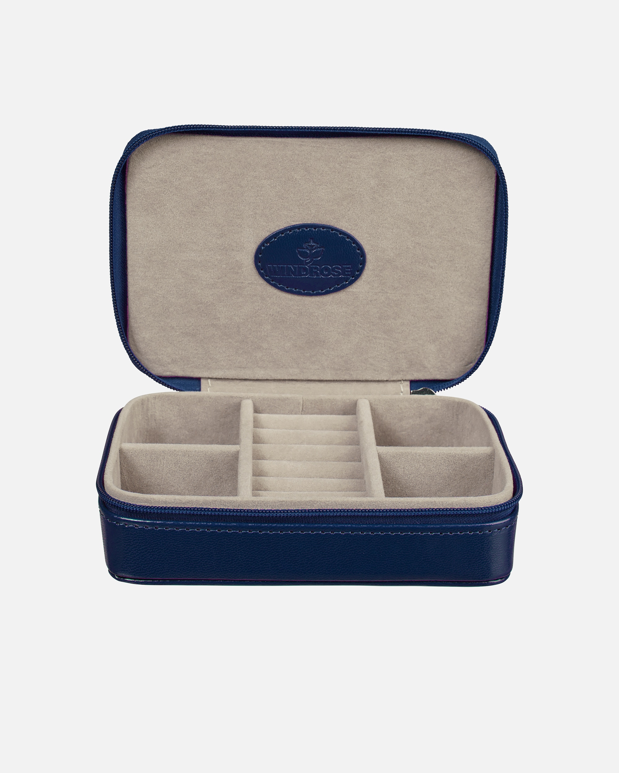 Schmuckkasten für Weiblich Windrose Schmuckkästchen merino Charmbox klein Dunkelblau