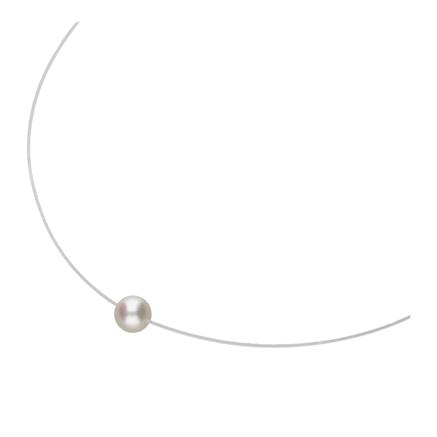 Smart Jewel Collier schwebende Perle, Silber 925 45 cm Weiss Damen