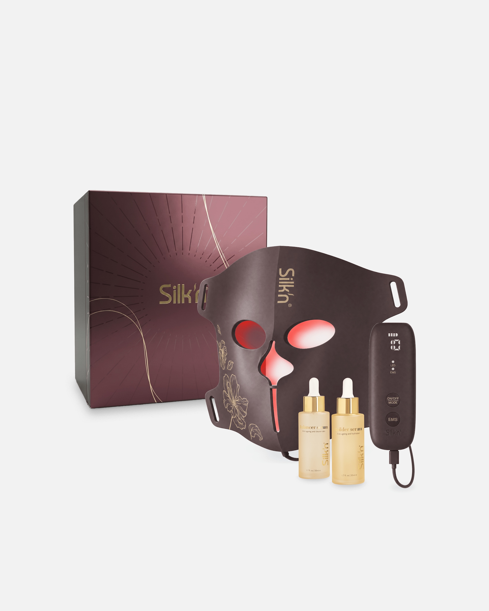 LED-Maske für Unisex Silk'n LED EMS Face Mask Giftbox Braun