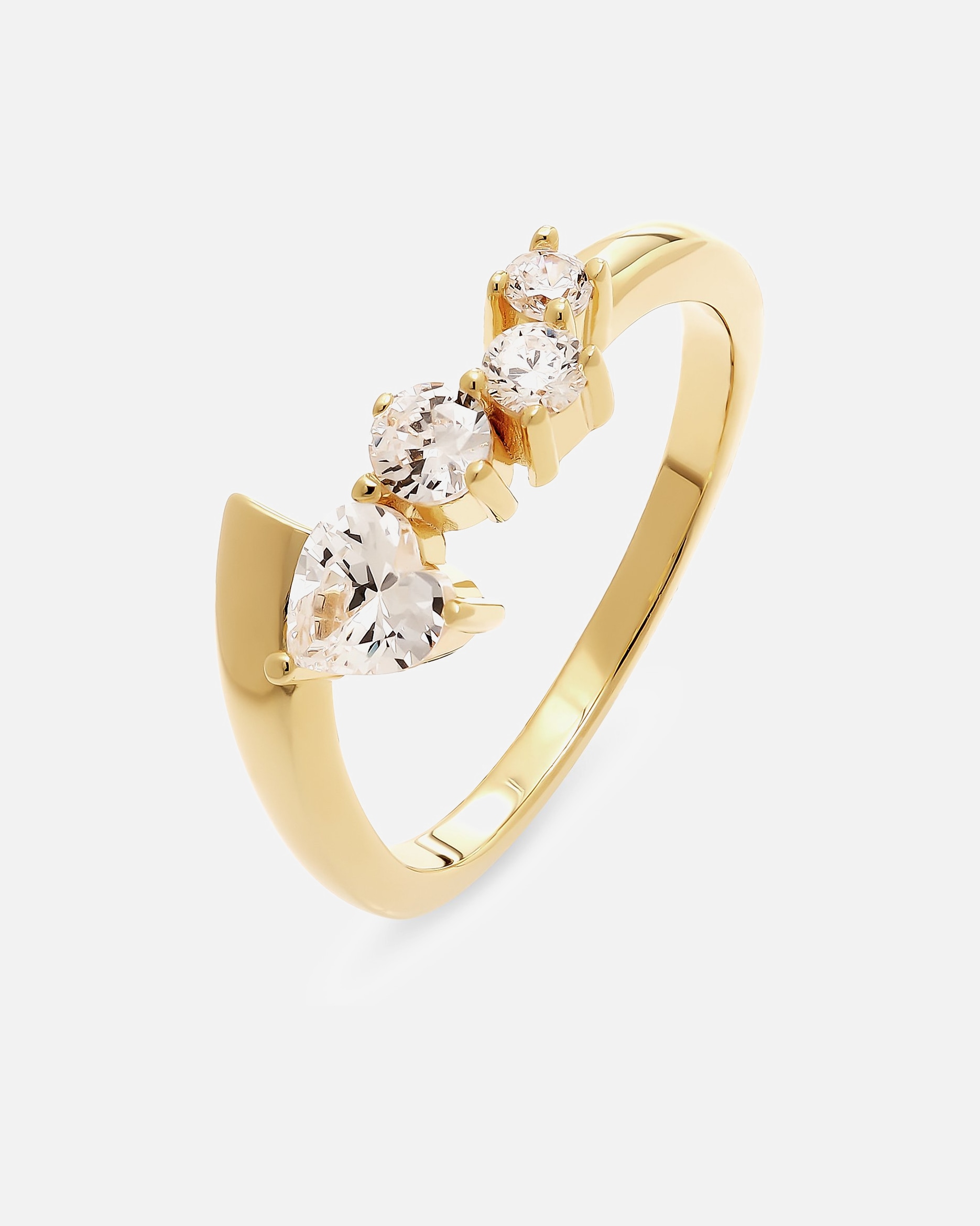 Ring für Weiblich Jette Damenring 925er Silber, recycelt 61