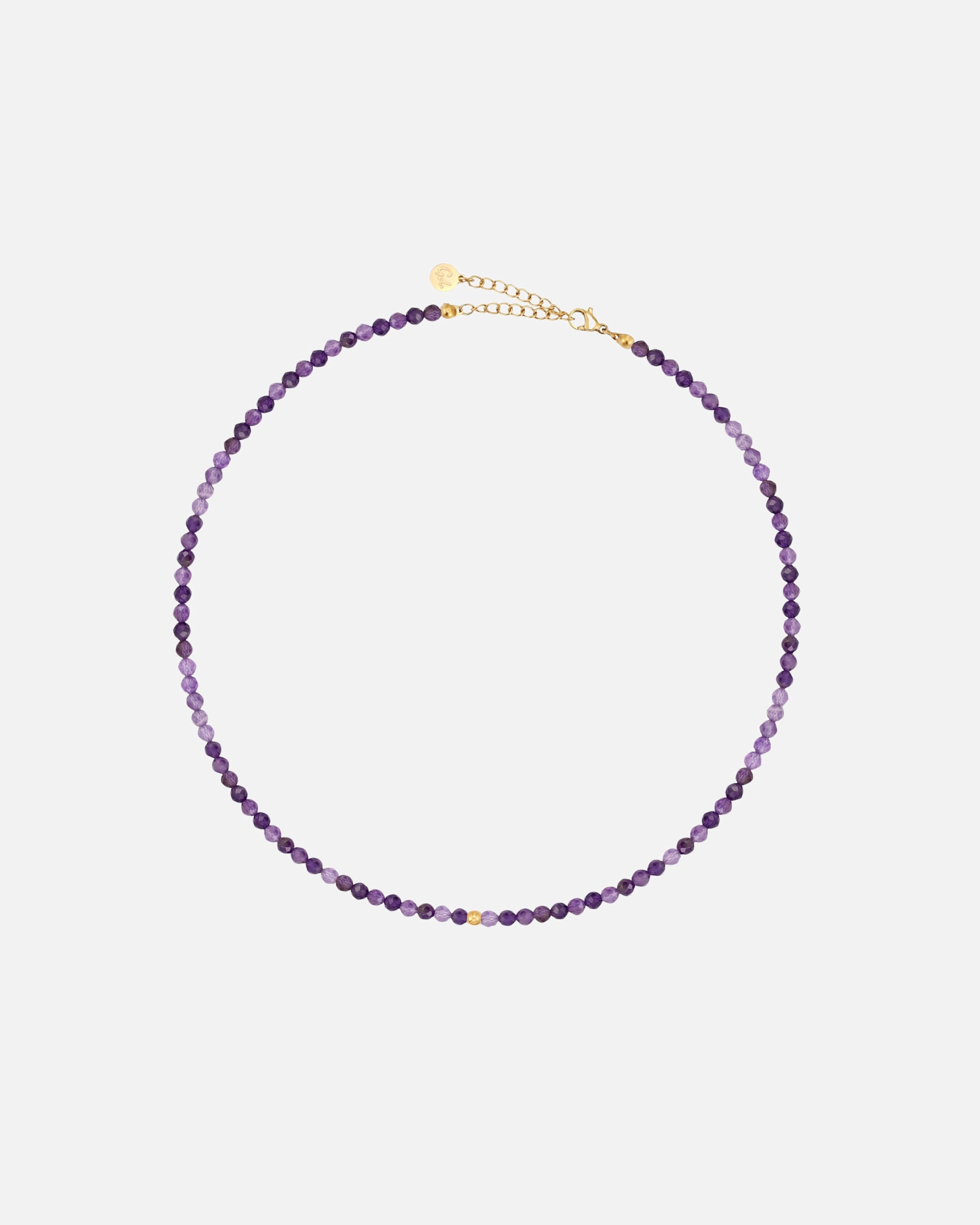 Halskette für Weiblich GOOD.designs Halskette allergikerfreundlich, aus echten, naturbelassenen Edelsteinperlen Amethyst