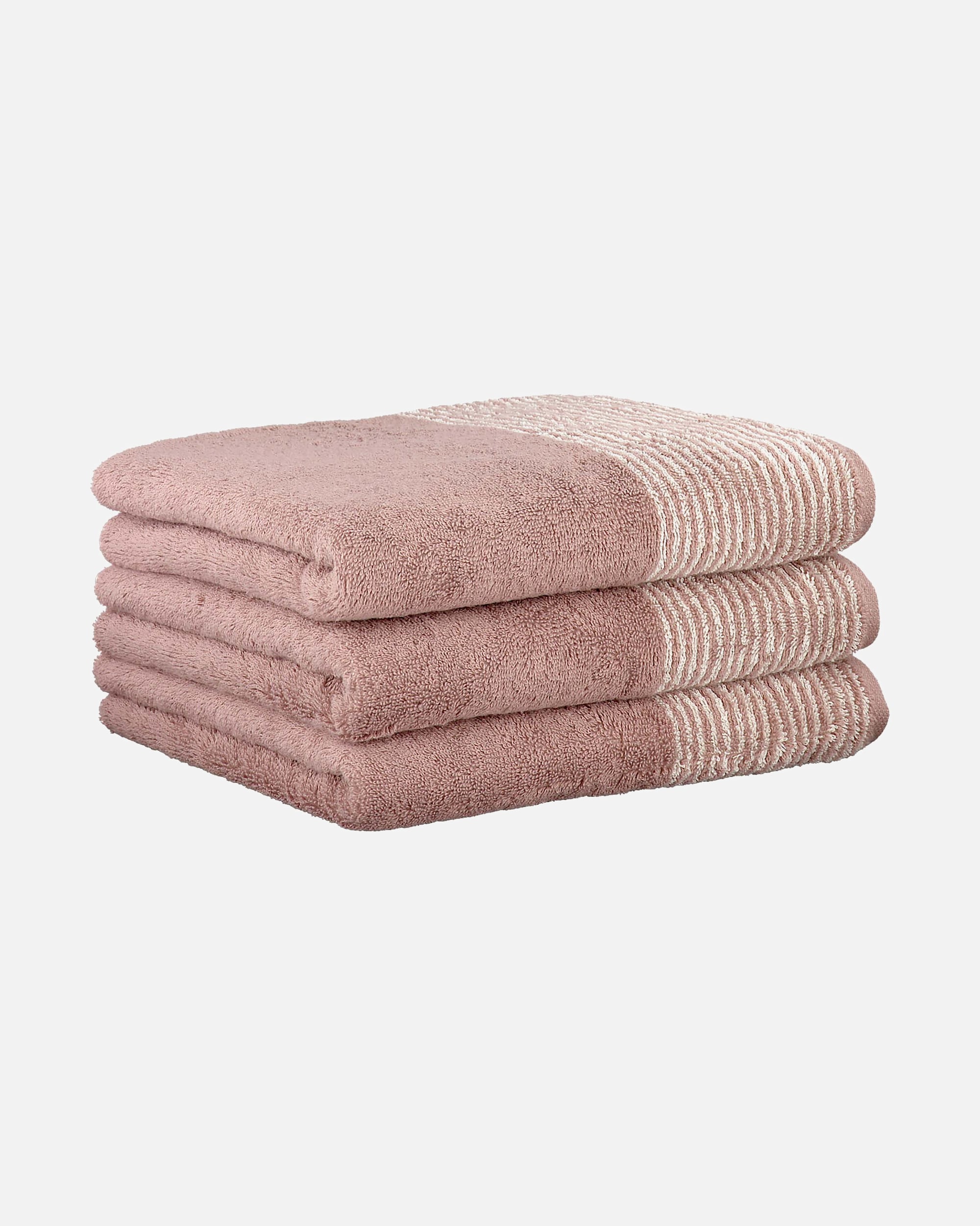 Handtuch für Unisex Cawö Gästetuch 3er Pack 'Luxury Home Two-Tone' Magnolie