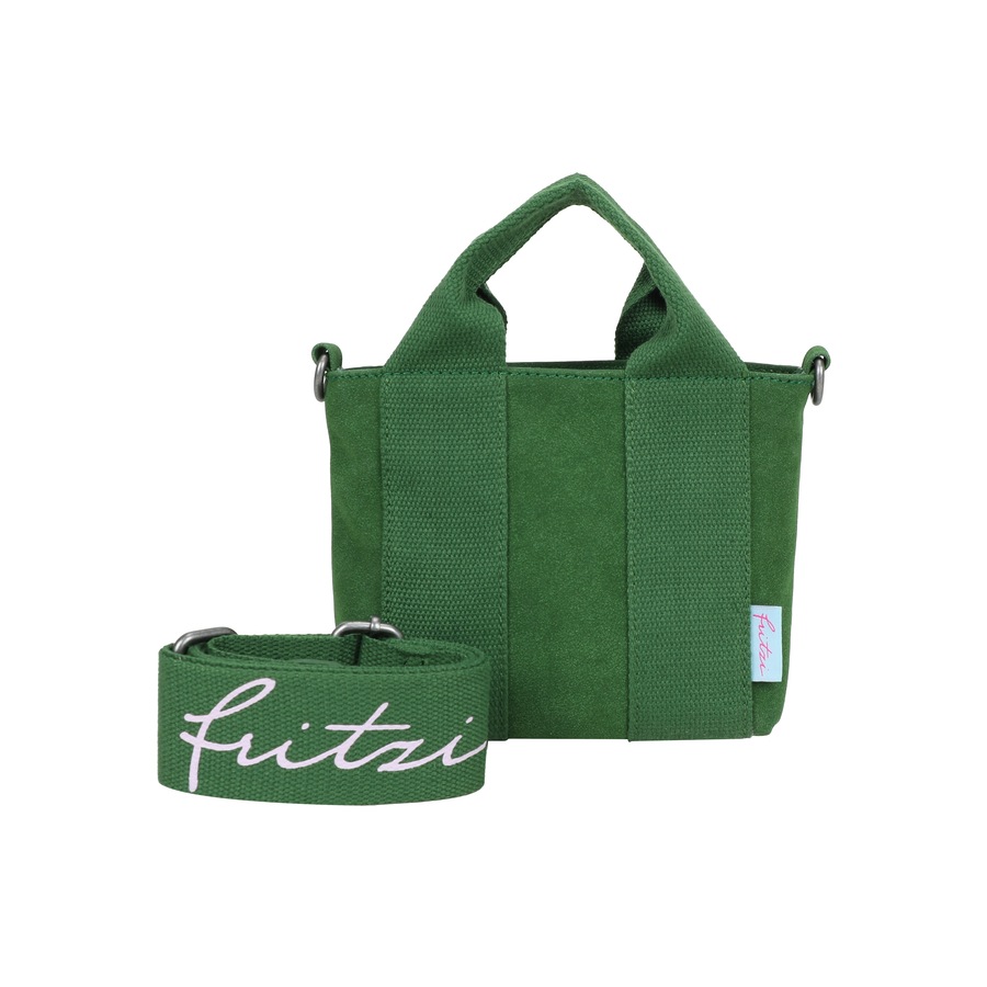Fritzi aus Preußen Crosstasche Bini Jacky Greenini mit breitem Webbing-Schulterriemen grün Grün Damen