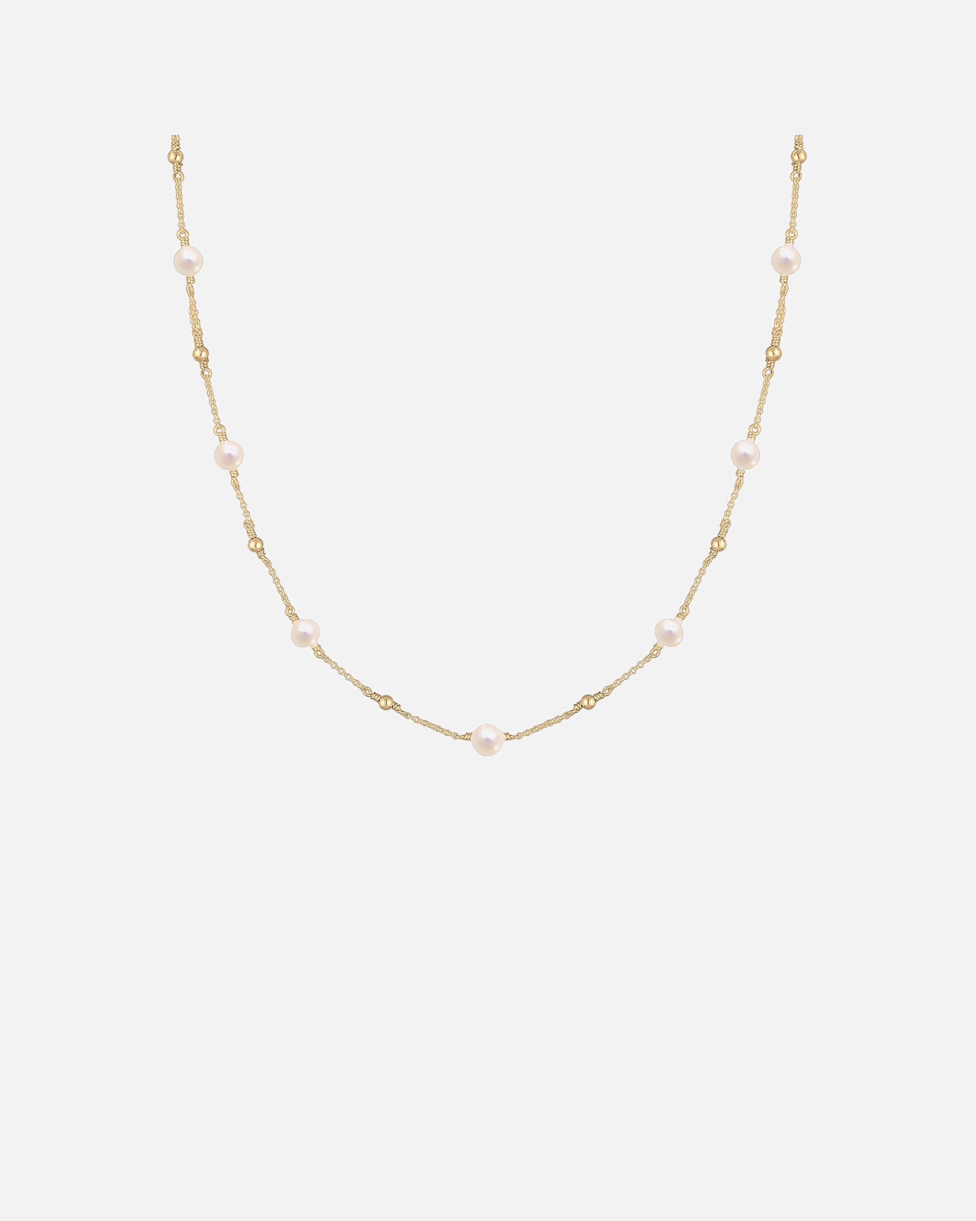 Halskette für Weiblich Elli Erbskette Kugel Süßwasserzuchtperle 925er Silber 50