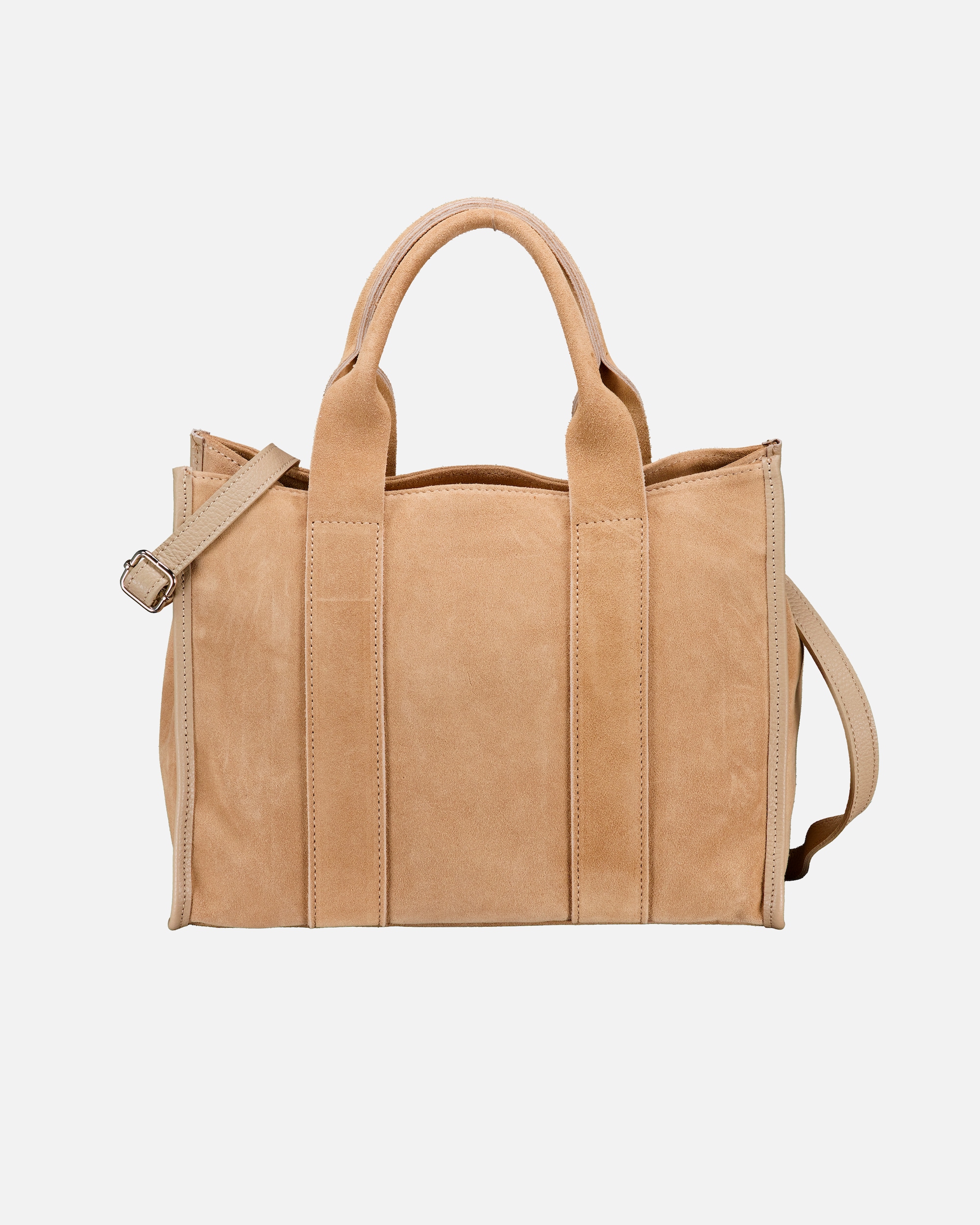 Handtasche für Weiblich Hausfelder Manufaktur Handtasche Velours Sand