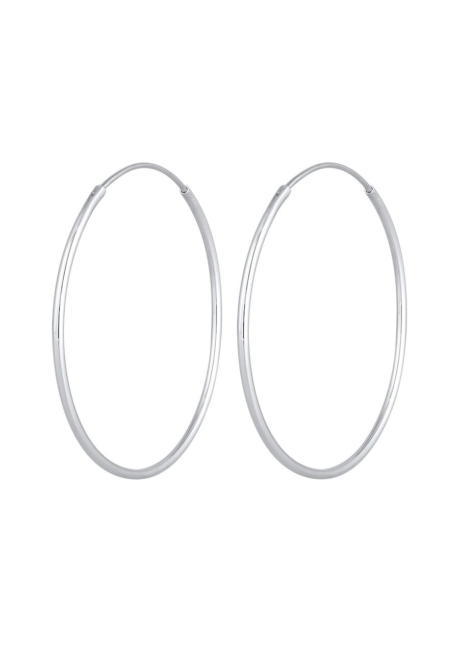 Elli Basic Creolen Trend Zeitlos 925 Sterling Silber silberfarben Damen