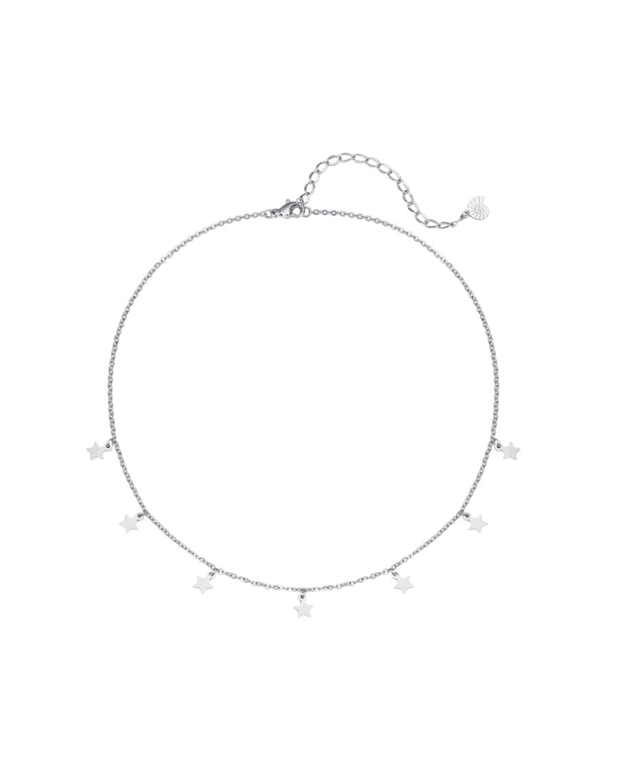 Hey Happiness Delicate Star – Stern Halskette Edelstahl, wasserfest Silber Damen