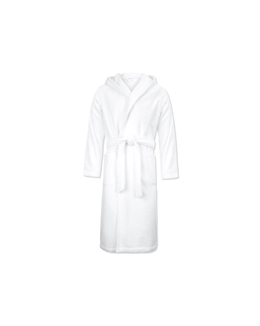 Möve Superwuschel Bademantel mit Kapuze snow