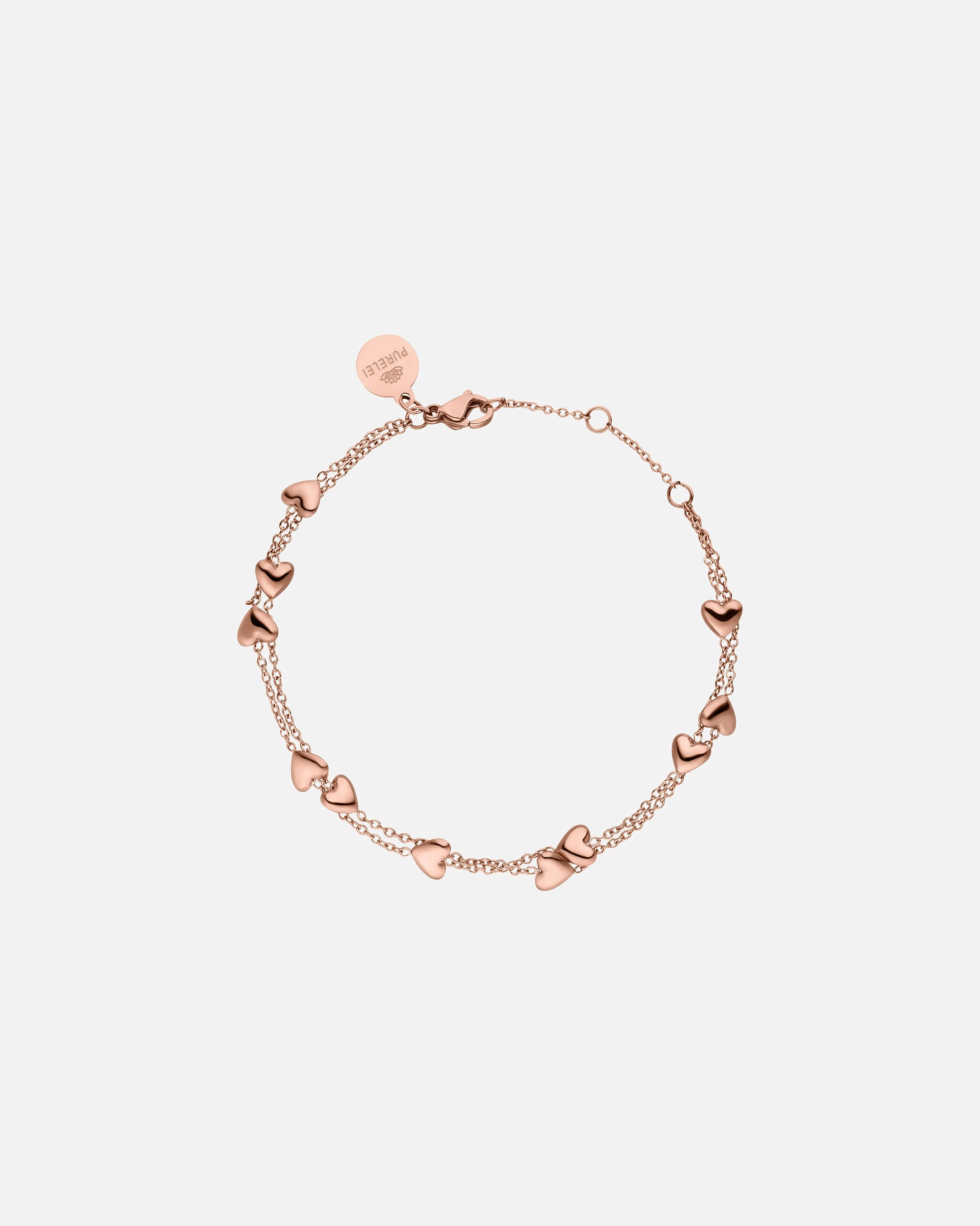 Armband für Weiblich Purelei Alohi Heart Armband 100% Edelstahl Rosegold