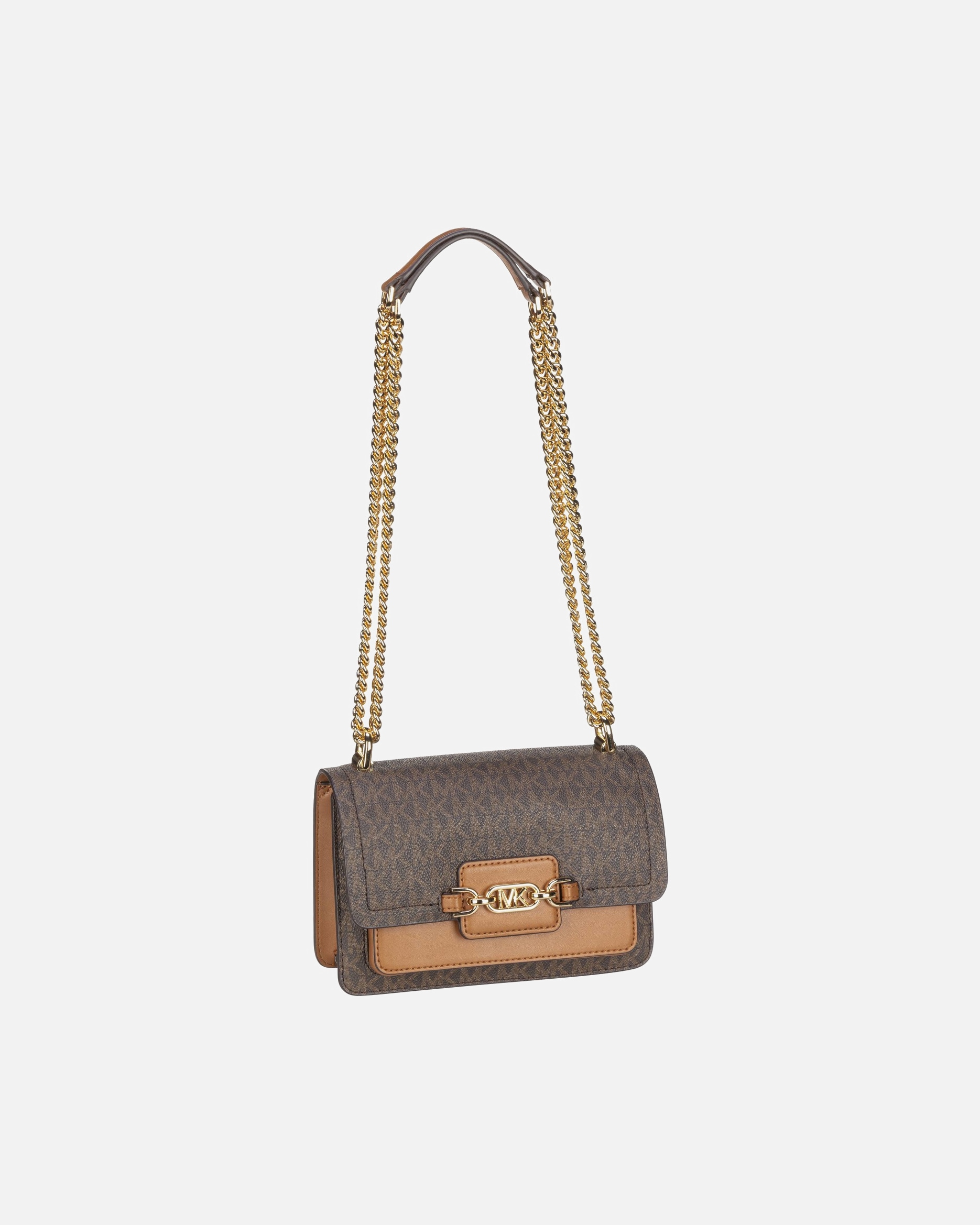 Handtasche für Weiblich Michael Kors Default Brand Line Handtasche Heather XS Xbody MK Signature Brown/Acorn