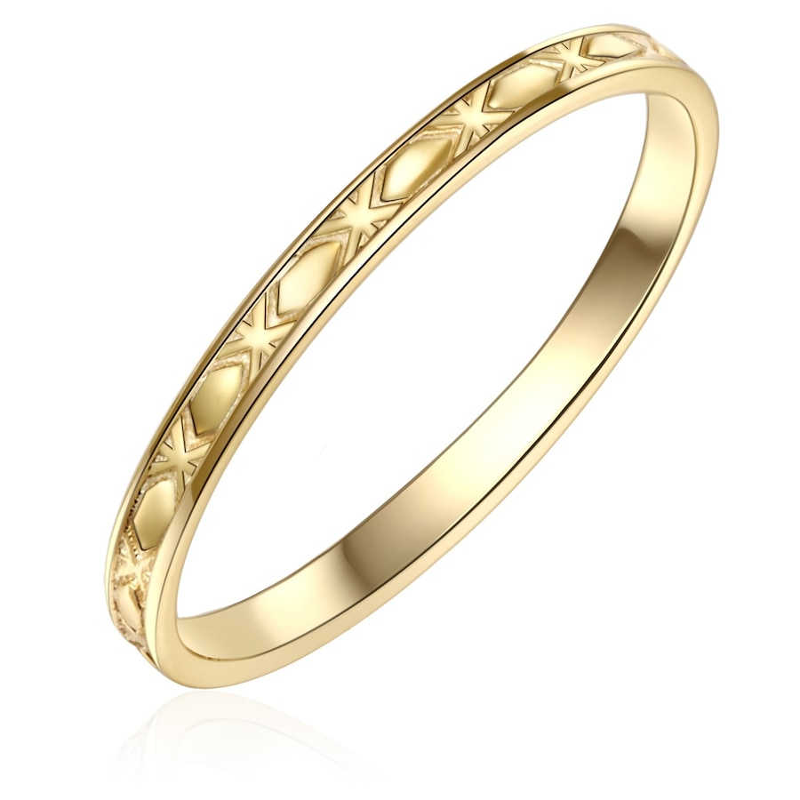 Glanzstücke München Ring Sterling Silber in Gelbgold 58 Damen