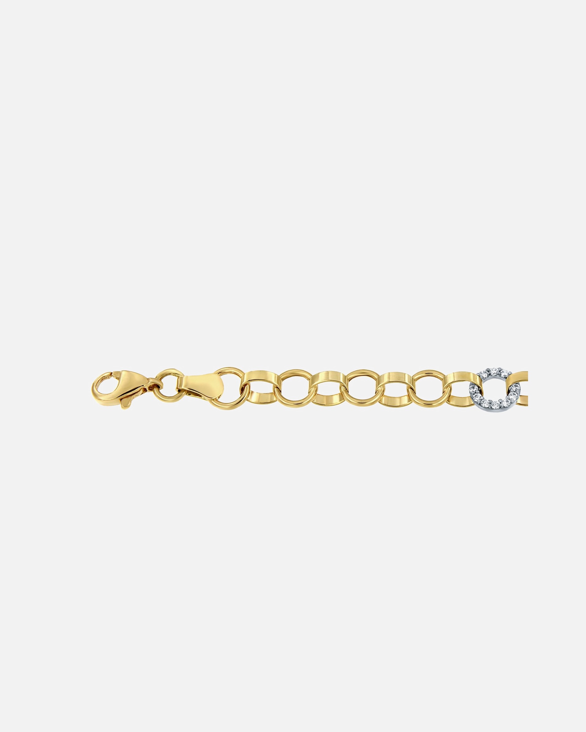 Armband für Weiblich Lucardi Armband 585 Gold - silbern-goldfarbig Armband 585 Gold - silbern-goldfarbig