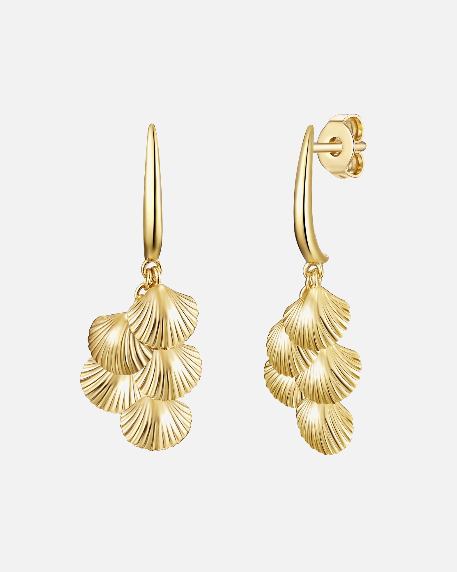 Ohrringe für Weiblich Glanzstücke München Ohrhänger Muschel Sterling Silber in Gelbgold 29,7 mm